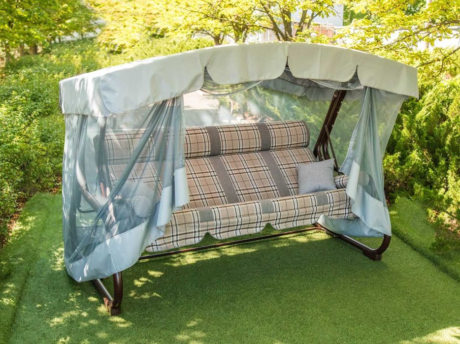 Довговічні Садові гойдалки Софія. Якісна розкладна качеля для дачі