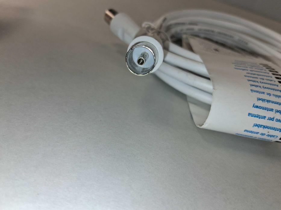 N067 Kabel Antenowy Hama Biały Wtyk Gniazdo 3M