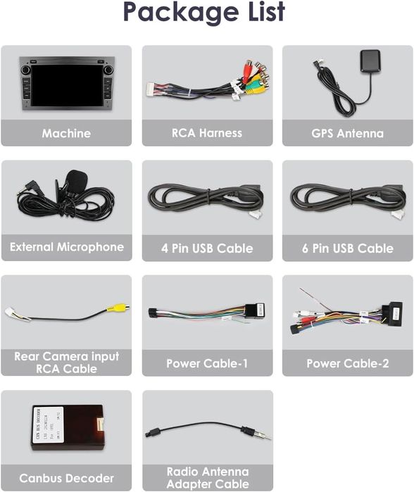 Rádio de Carro Android 13 com CarPlay para Meriva/Tigra/Astra/Vectra