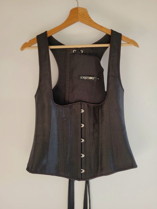 Czarny gorset L XL 40 42 corset story avant garde y2k alternative