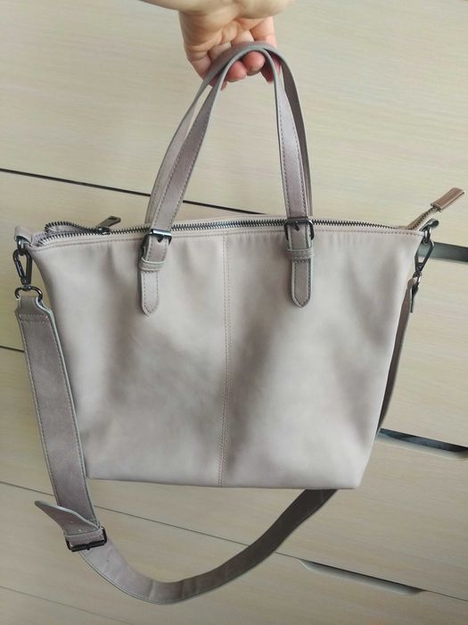 Сумка тоут с застёжкой и ремнём f&f