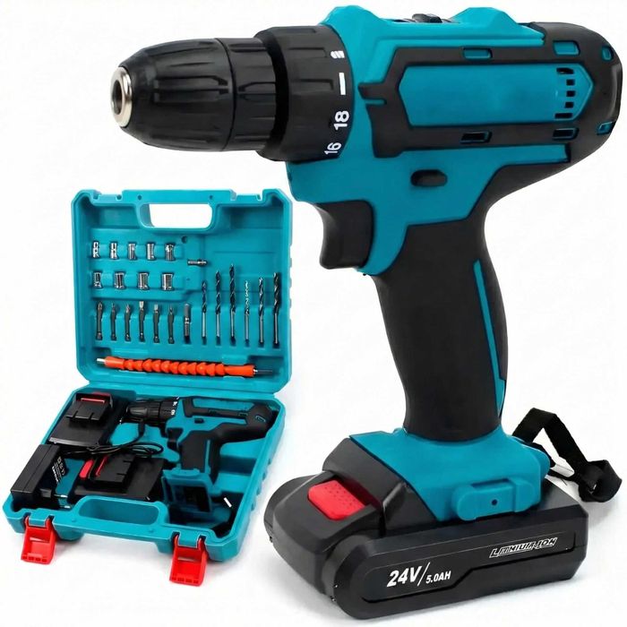 Шурупокрут акумуляторний 24v Шуруповерт дриль шурік набір інструментів