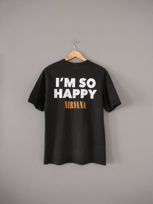 Czarny T-shirt Koszulka H&M Nirvana Oversize XS