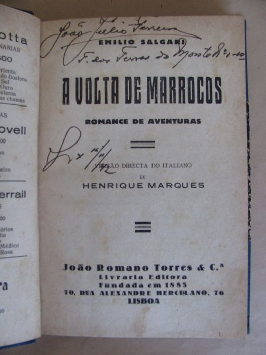 A Volta de Marrocos de Emílio Salgari
