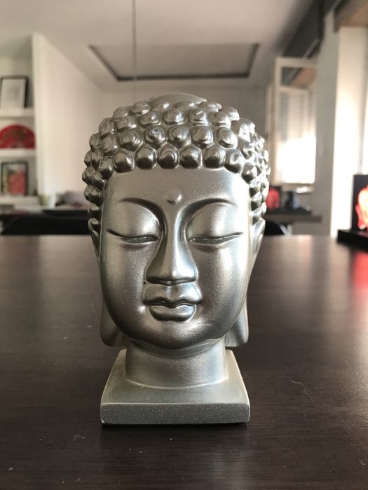 Silver Lacquered Buddha Head 15
