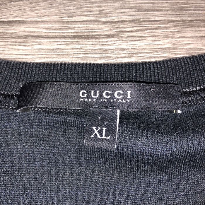 Longsleeve Gucci v-neck sweter w paski high end