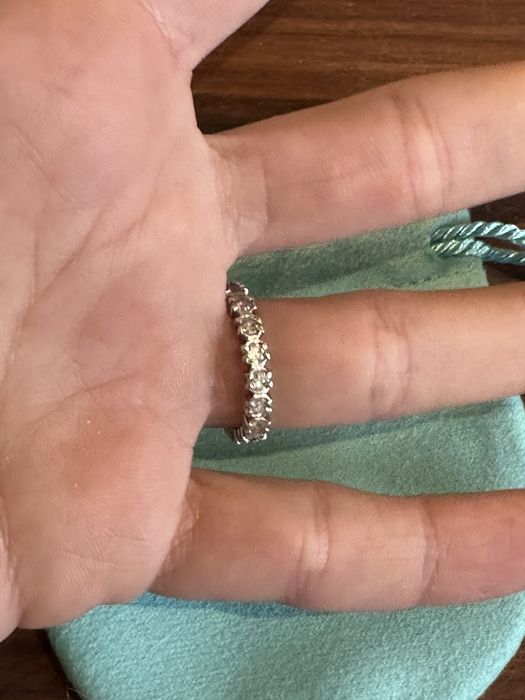 Obraczka eternity pierscionek diamenty