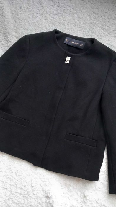 Zara krótki elegancki żakiet czarny XS