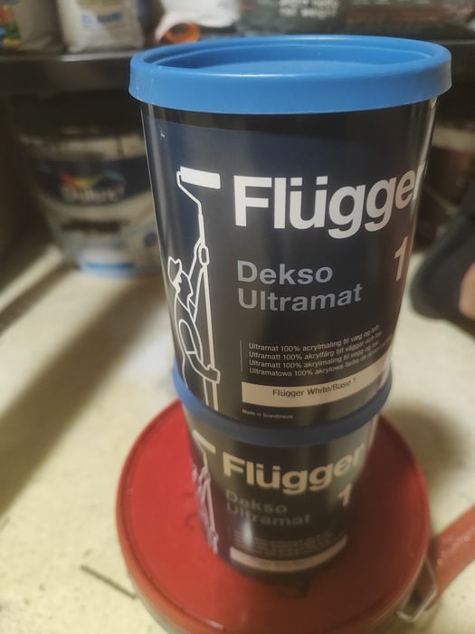 Farba biała flugger dekso ultramat 1