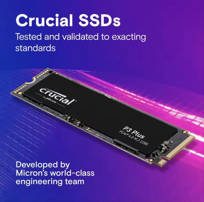 Новий SSD 1TB Crucial P3 Plus SSD накопичувач 4.0 M2 2280 1000GB