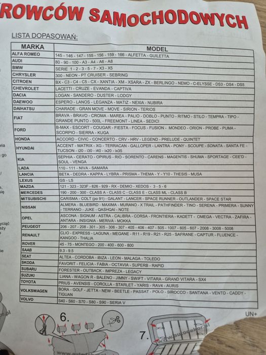 Komplet pokrowców samochodowych / pokrowce samochodowe na siedzenia