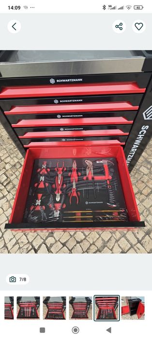 Carrinho 7 gavetas 6 gavetas completas