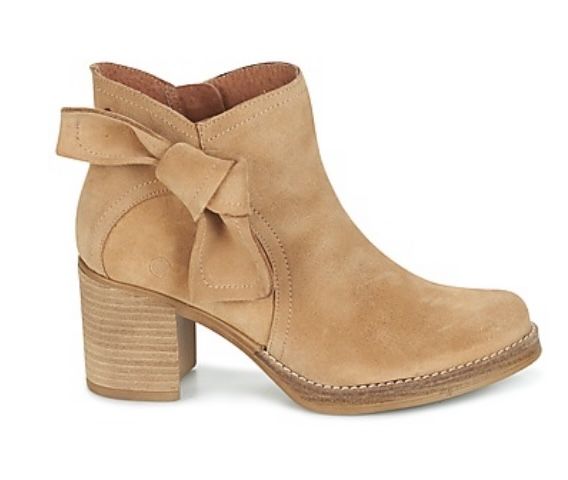 Botins bege com laço 37