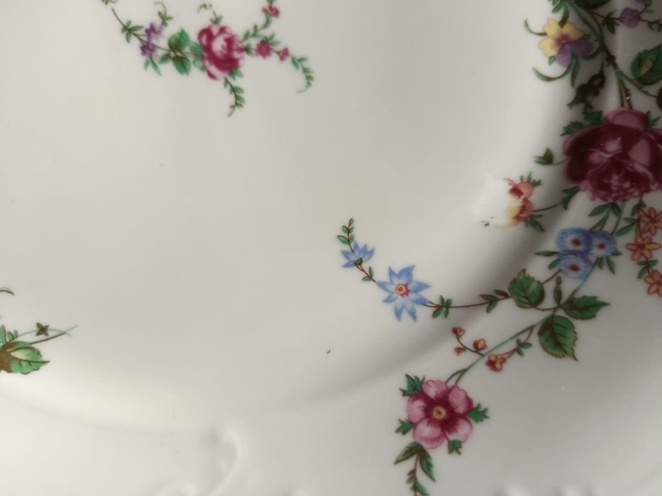 Talerze Wawel prl porcelanowe kwiaty