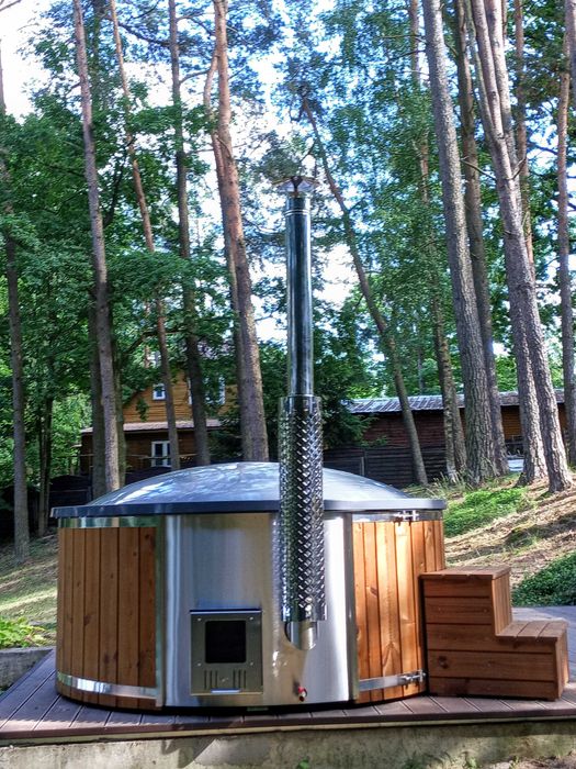 Balia Ogrodowa Bania Ruska Gorąca Beczka Kąpielowa Jacuzzi Led Spa