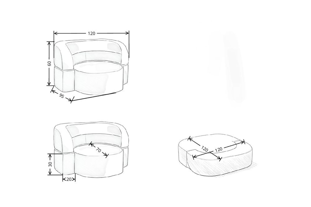 Безкаркасні меблі Lado. Дивани Каспер