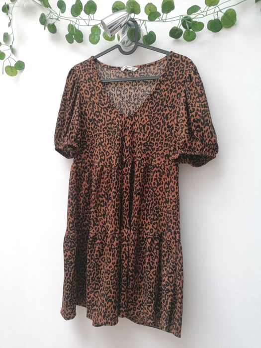 Vestido Com Padrão Cinzento