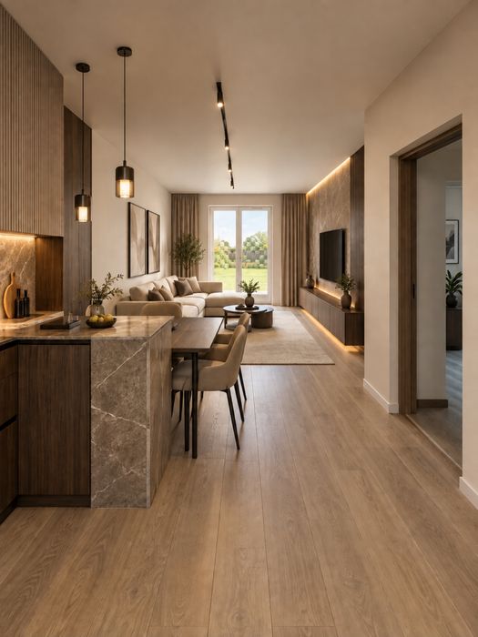 Nowe mieszkanie 3-pokojowe 61,95 m² 1 piętro z balkonem w stanie deweloperskim