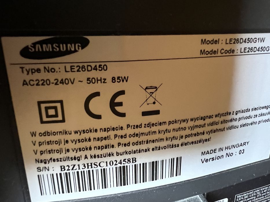 Telewizor 26 Cali Samsung
