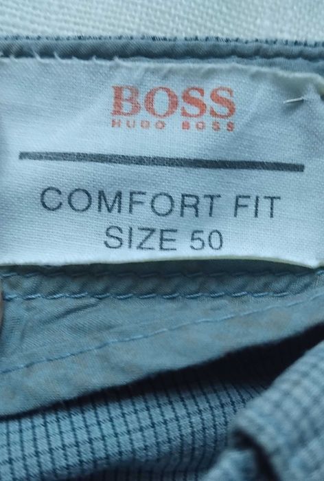 Брюки Hugo Boss чинос мужские серо-голубые р.50 Румыния хлопок 100%