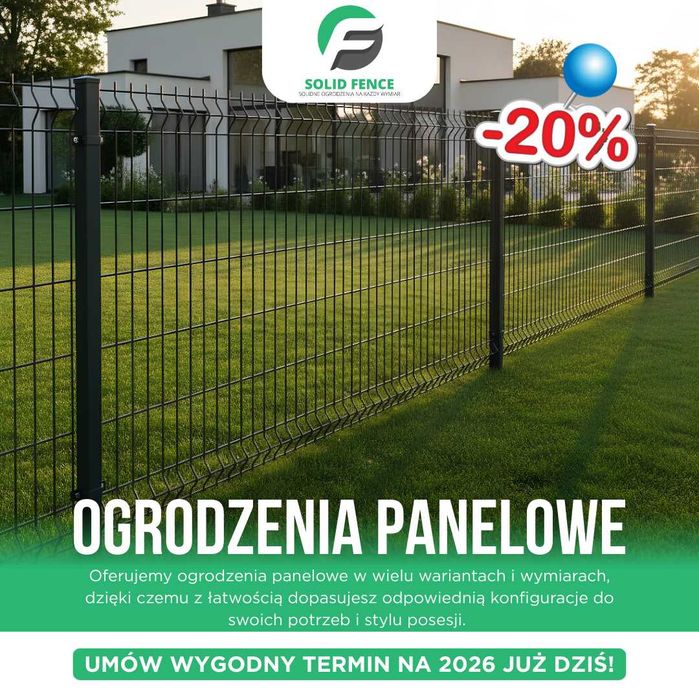 Ogrodzenia panelowe frontowe modułowe bloczki siatka panel montaż