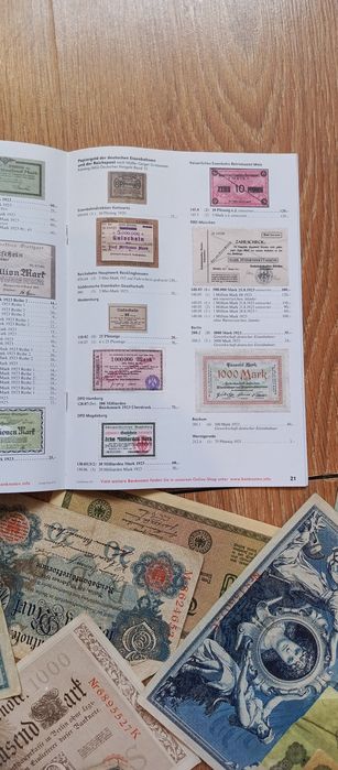 Katalog banknotów z banknotami Niemiec