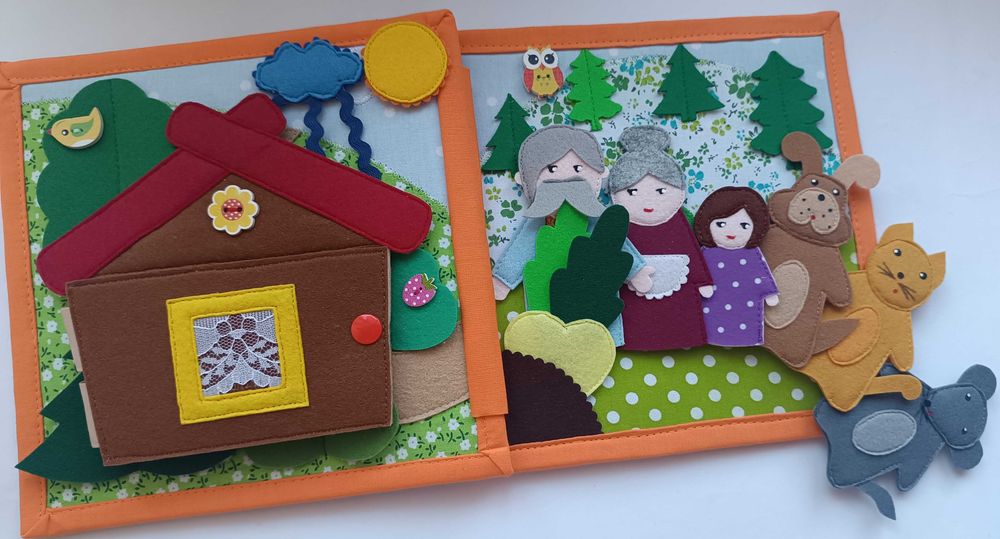 Пальчиковий театр 12 казок. Книга з фетру.В наявності!