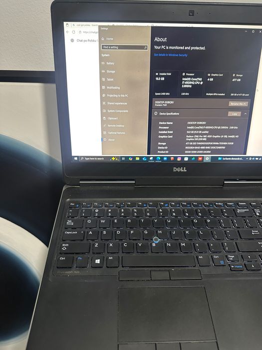 laptop Dell Precision 7520 ekran 17 cali