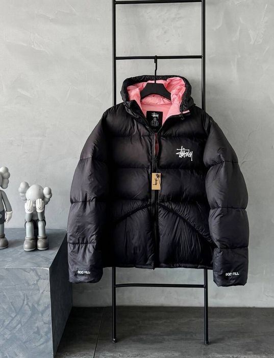 Куртка Stussy стусі чорна і розова пуховик усі розміри
