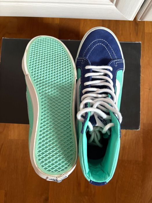 Nowe buty VANS granatowo-miętowe za kostkę