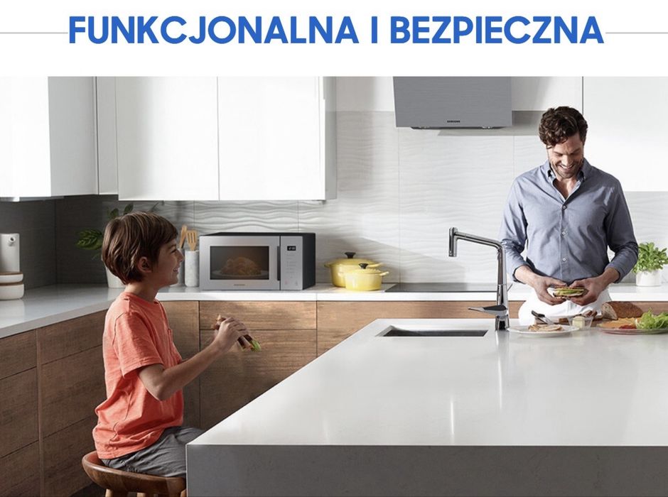 Samsung MG23T5018CG 23L Grill Fry Nowa Mikrofalówka Czarna Komplet!