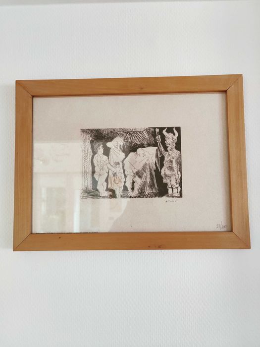 Aquatinta-aqua forta,,Picasso,edycja 55/100, 2 000 zl