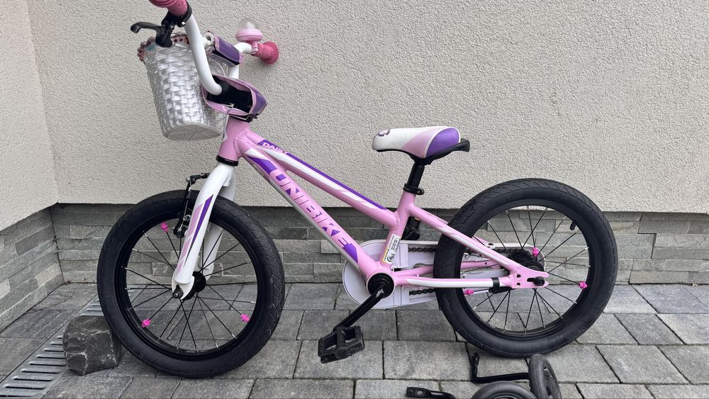 Gwarancja! Super stan! Unibike 16” dla dziewczynki ok.2-4 lat