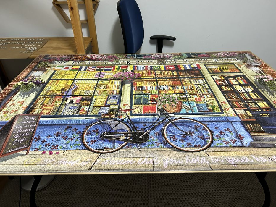 Quadro emoldurado puzzle 5000 peças