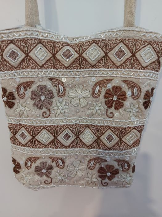 Mala de Tecido bordada