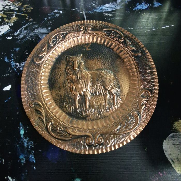 Conjunto de 2 Pratos de Parede Vintage em Cobre (31,5cm e 29,5cm)