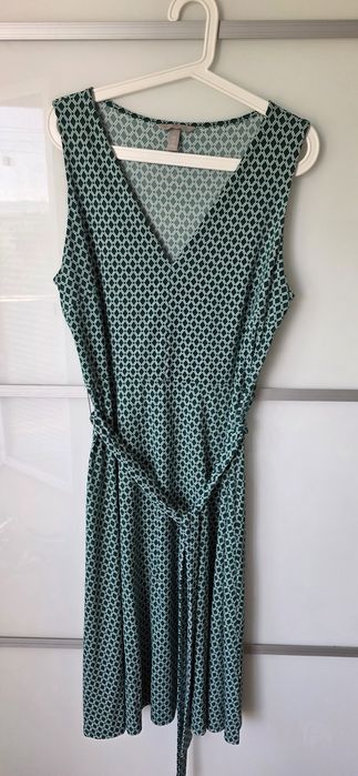 Sukienka damska H&M,rozmiar L/XXL, butelkowej zieleń