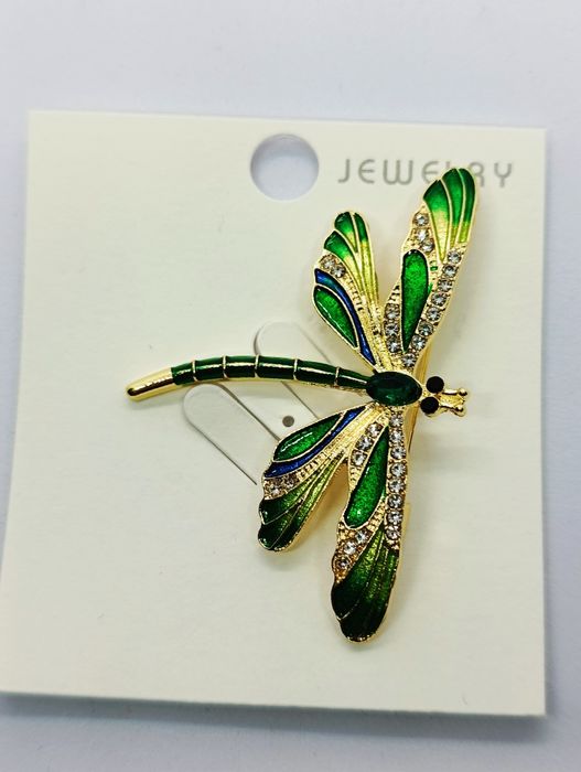 Piękna broszka ważka, nowa