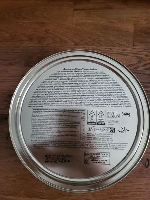 Ciasteczka butter flavour cookies w metalowym opakowaniu nowe zamknięt