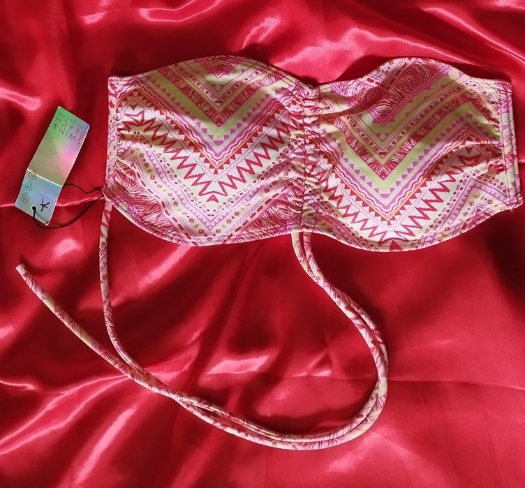 Top od bikini wzorzysty