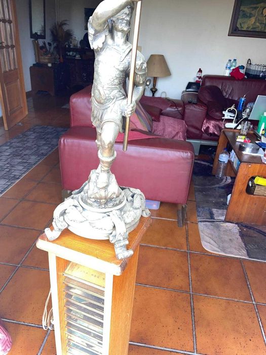 CANDEIRO A PETRÓLEO ANTIGO - guerreiro clássico ou romano