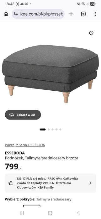 Podnóżek Esseboda ikea  puf