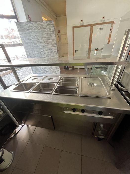 Móvel Banho-Maria Profissional Inox + 10 Cubas