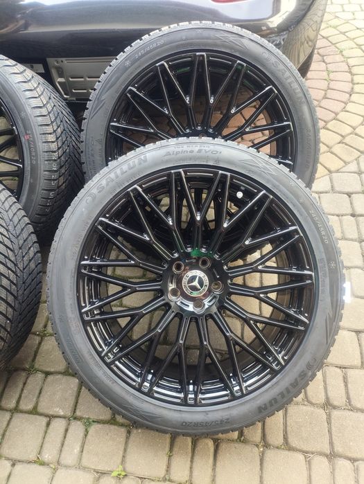Fabrycznie nowe koła zimowe alufelgi czarne z nowymi czujnikami ciśnienia 20 5x112  Mercedes GLC/ GLC c253 coupe 245/45/20 + 275/40/20 dostawa GRATIS
