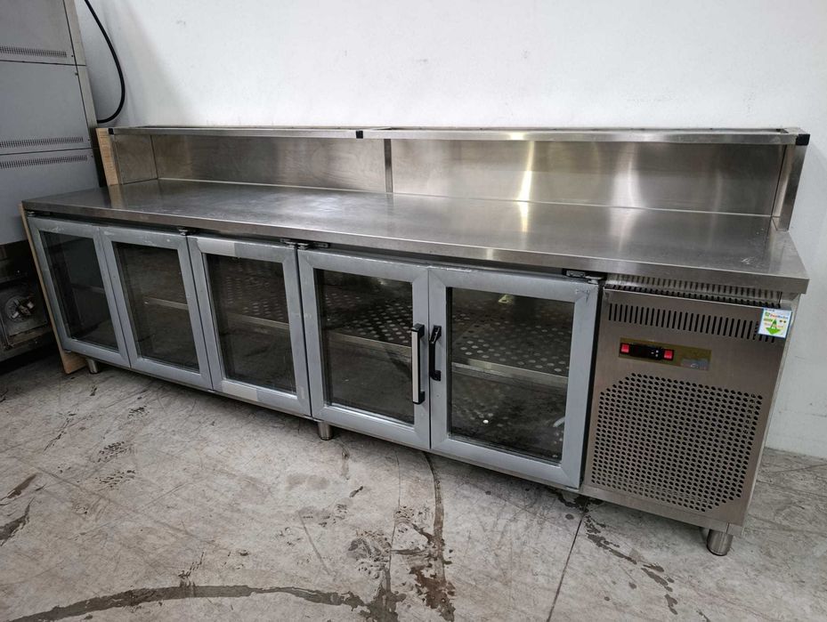 Bancada de frio com portas em vidro para restaurante / pastelaria