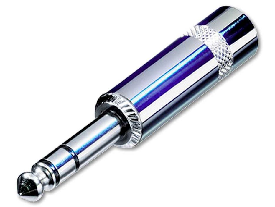 REAN NYS228  - Złącze JACK wtyk 6,3mm 1/4" TRS stereo (srebrne)