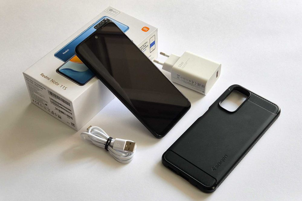 Xiaomi Redmi Note 11S 6/128GB Graphite Gray – bdb stan, komplet + etui Spigen