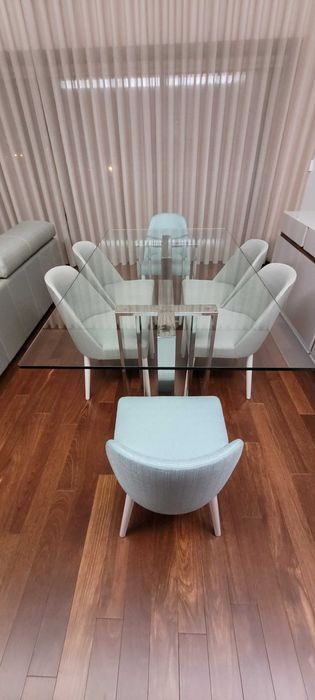 Conjunto 6 cadeiras estofadas completamente novas