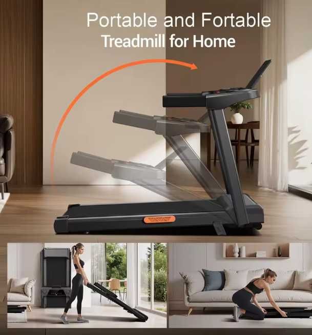 Bieżnia elektryczna 3.0 KM 12% nachylenia 12 km/h składana