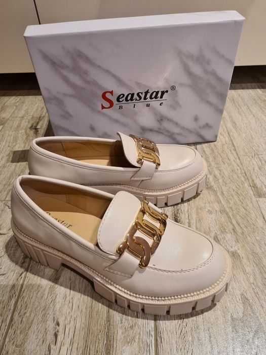 beżowe buty na platformie rozmiar 37